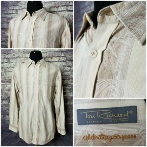 TORI RICHARD L 50 YEAR JACQUARD SILK BLEND SHIRT